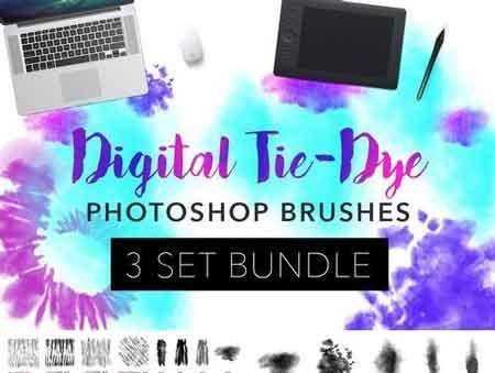 450x339 Digital Tie Dye Brush Bundle