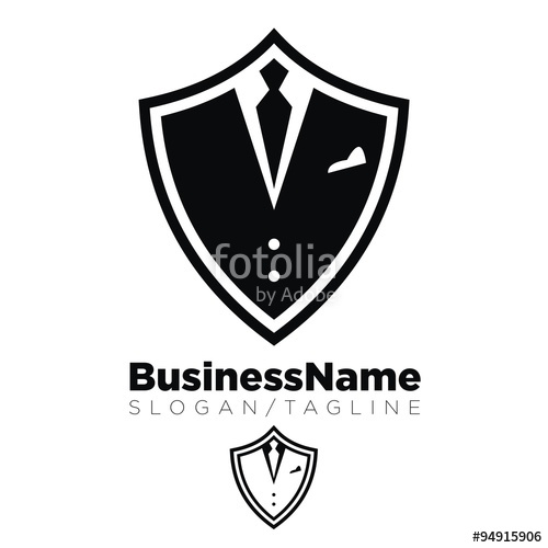 500x500 Suit And Tie Logo Icon Vector Stock Image And Royalty Free Vector