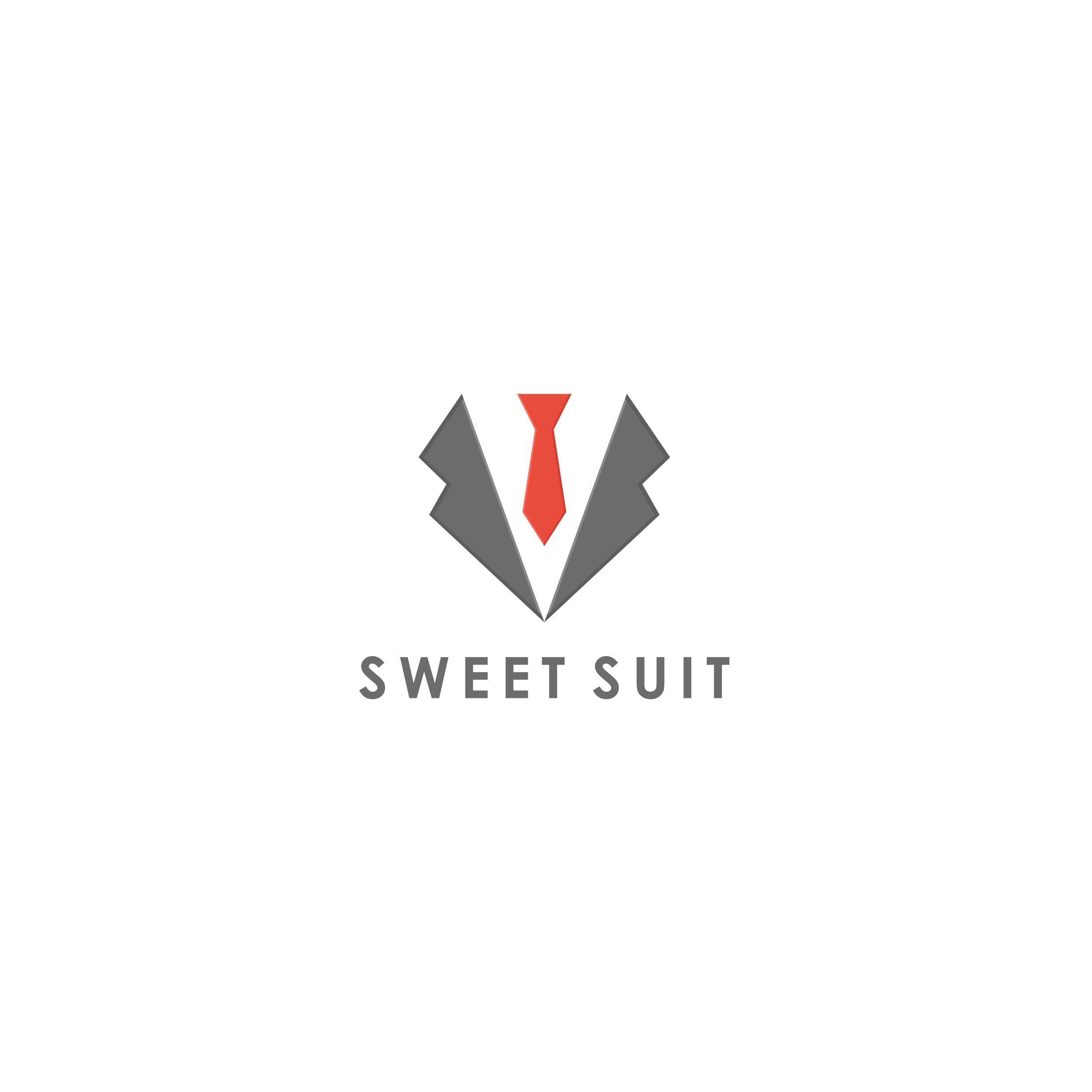 2458x2458 Black Suit With Red Tie, Simple Logo Design Inspiration