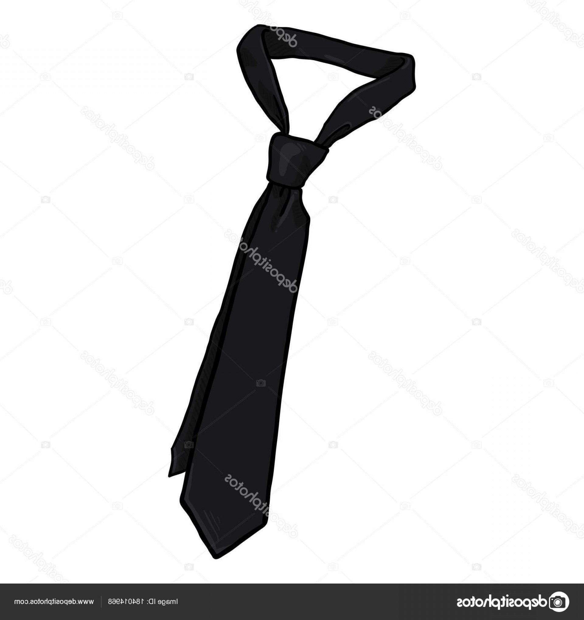 1920x2040 Stock Illustration Cartoon Classic Black Necktie Vector Cqrecords