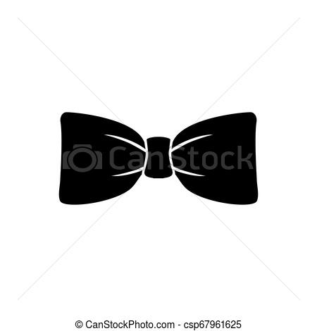450x470 Black Bow Tie Vector Icon Isolated On White Background