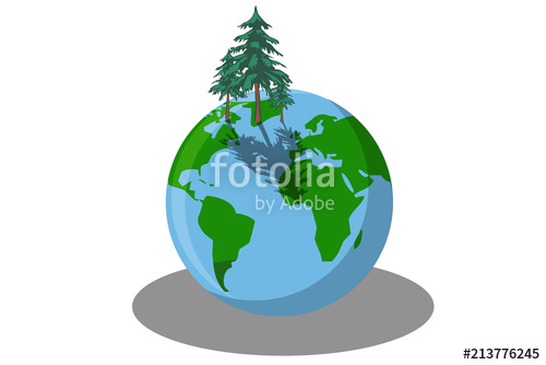 500x334 Planeta Tierra Con Bosque Stock Image And Royalty Free Vector