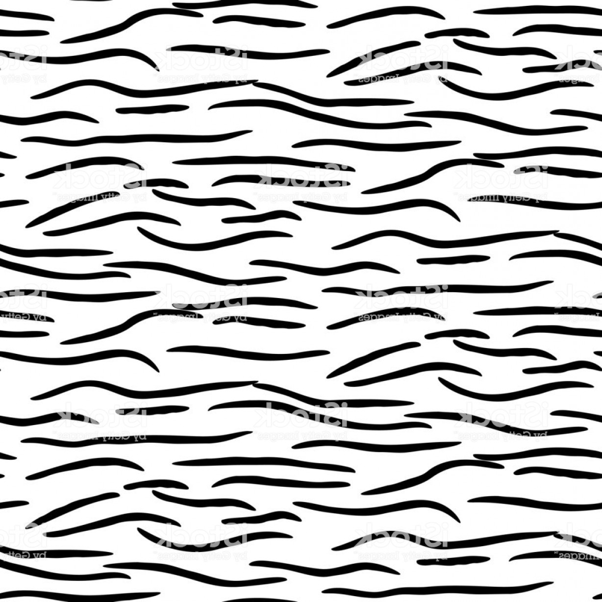 1228x1228 White Tiger Stripes Seamless Vector Pattern Black And White