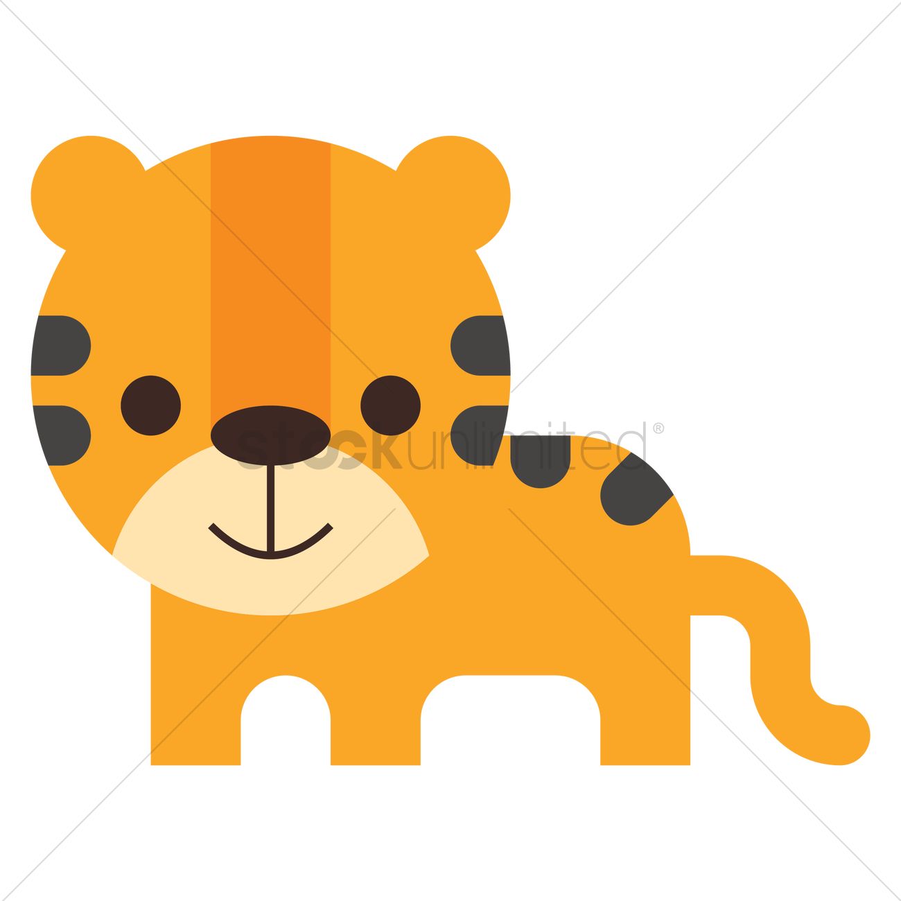 1300x1300 Inspiring Tiger Cartoon Vector Image Stockunlimited