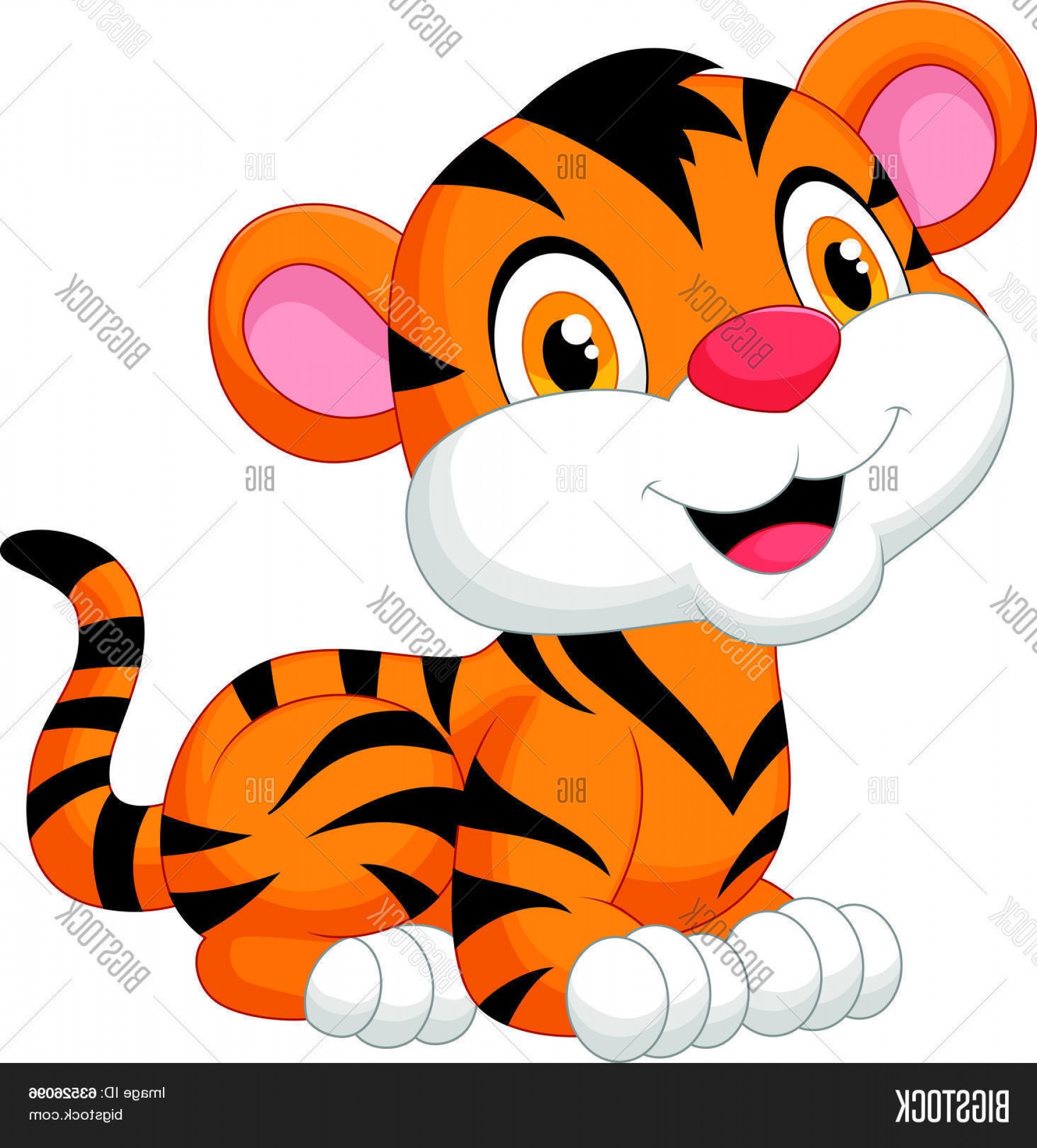 1756x1944 Cartoon Tiger Vector Lamaison