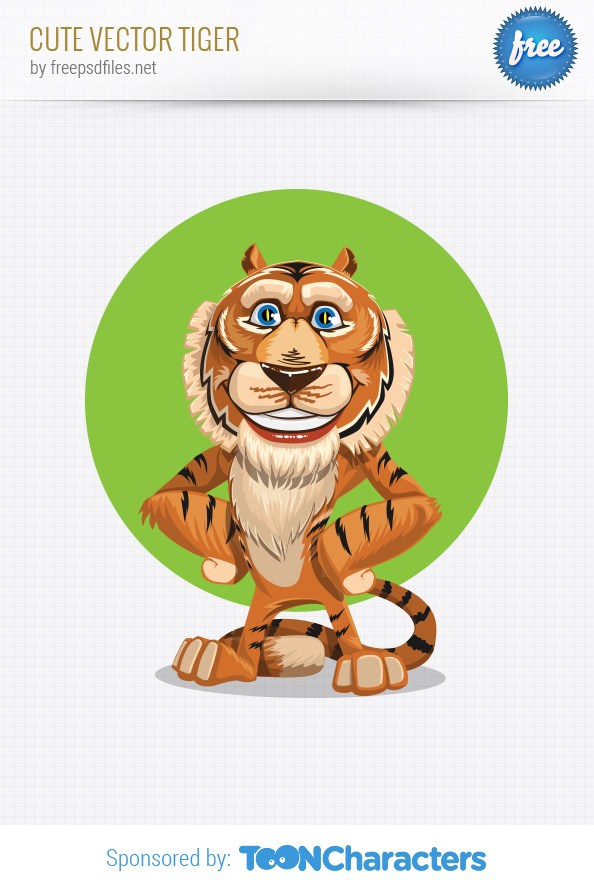 594x887 Vector Tiger Cartoon Character
