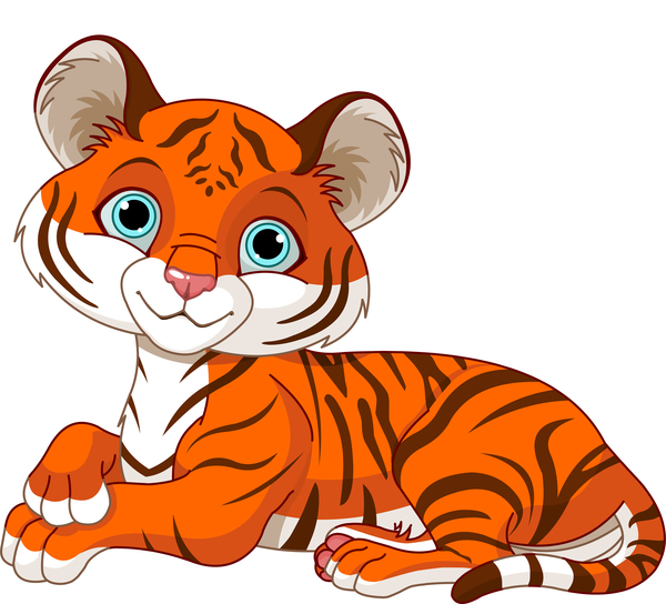 600x544 Cartoon Tiger Vector Free Download