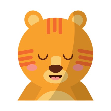 450x450 A Cute Portrait Tiger Animal Baby With Close Eyes Vector