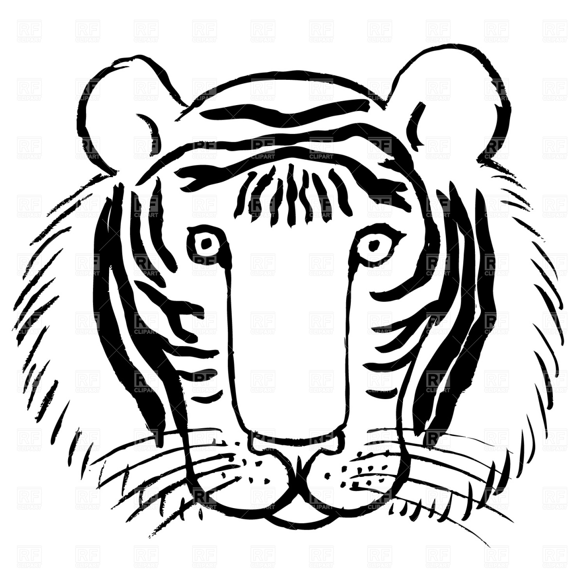 1200x1200 Tiger Face Vector Image Of Plants And Animals Piekno