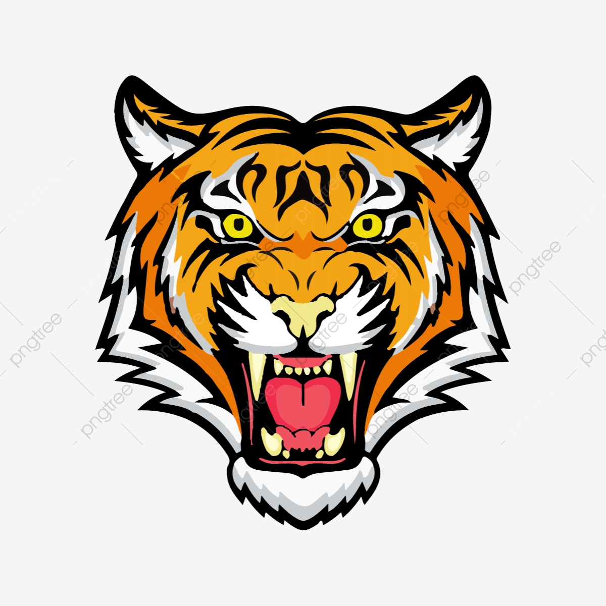 Tiger Head Logo Vector At Vectorified Com Collection Of Tiger Head