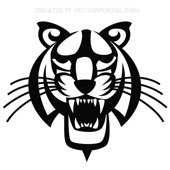 660x660 Tiger Head Vector Illustration
