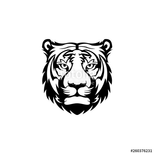 500x500 Tiger Head Face Logo Vector Template Stock Image And Royalty Free