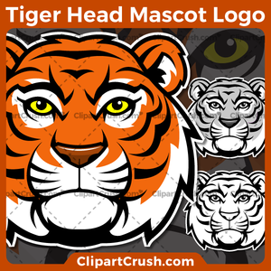 300x300 Nice Cartoon Tiger Head Clipart