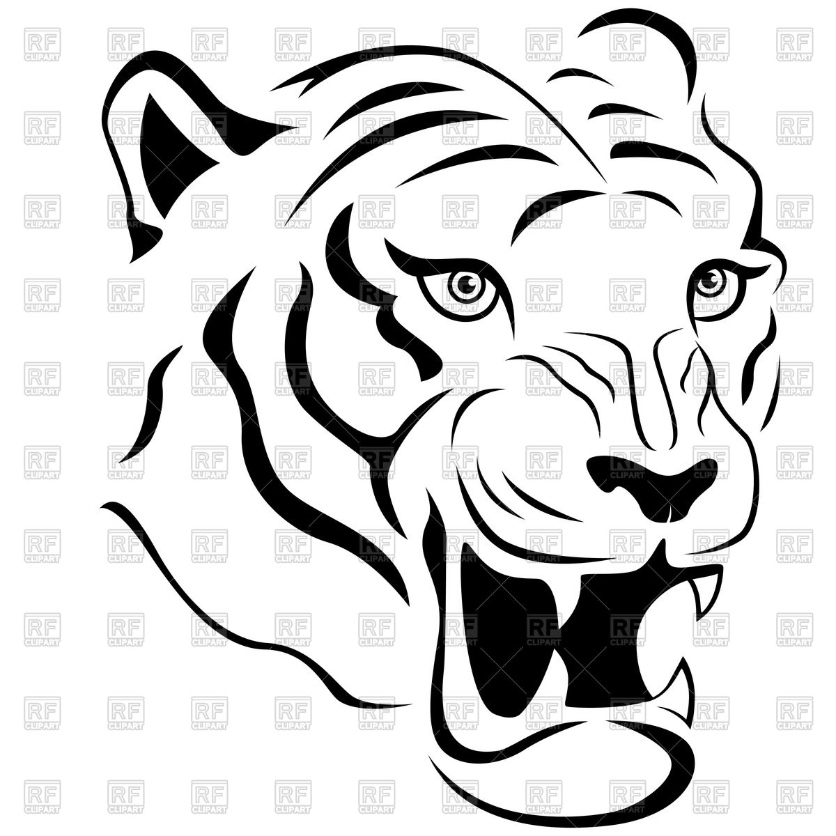 Tiger Head Vector