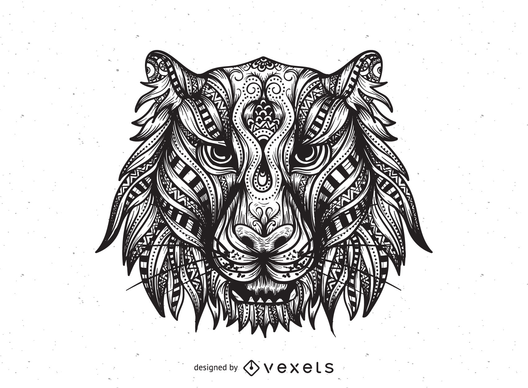 1701x1250 Tiger Head Vector