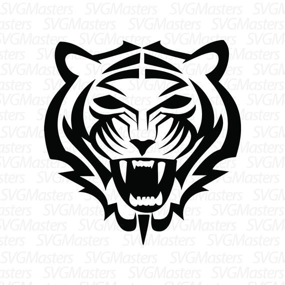 570x570 Tiger Head Tiger Vector Digital Clipart For Design Or Etsy