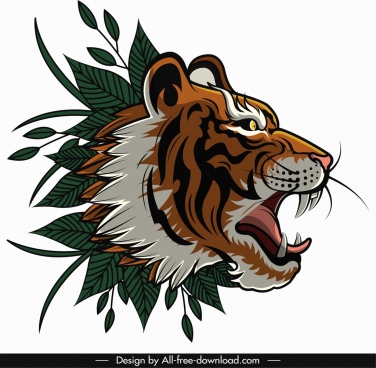 376x368 Tiger Head Free Vector Download