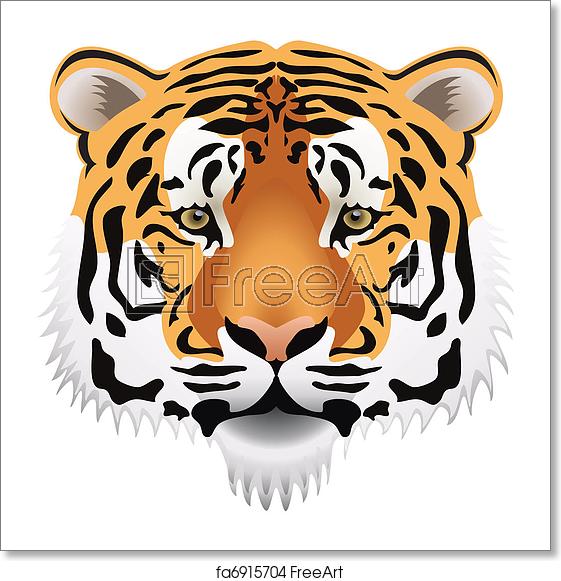 561x581 Free Art Print Of Tiger Head Vector Tiger Head Freeart