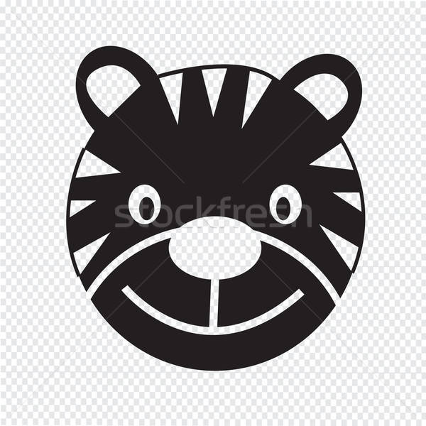 600x600 Tiger Icon Vector Illustration Kiddaikiddee