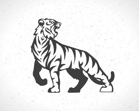 450x360 Tiger Icon Emblem Template Mascot Symbol For Business Or Shirt