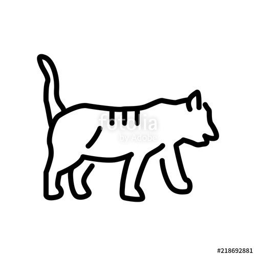 500x500 Tiger Icon Vector Isolated On White Background, Tiger Sign Stock