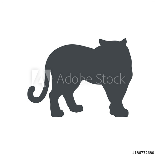 500x500 Tiger Icon Vector Illustration