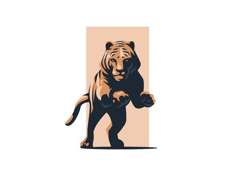 Big Tiger In A Jump Vector Illustration Royalty Free Vector Graphics 450x337 Big Tiger In A Jump Vector Illustration Royalty Free Vector Graphics