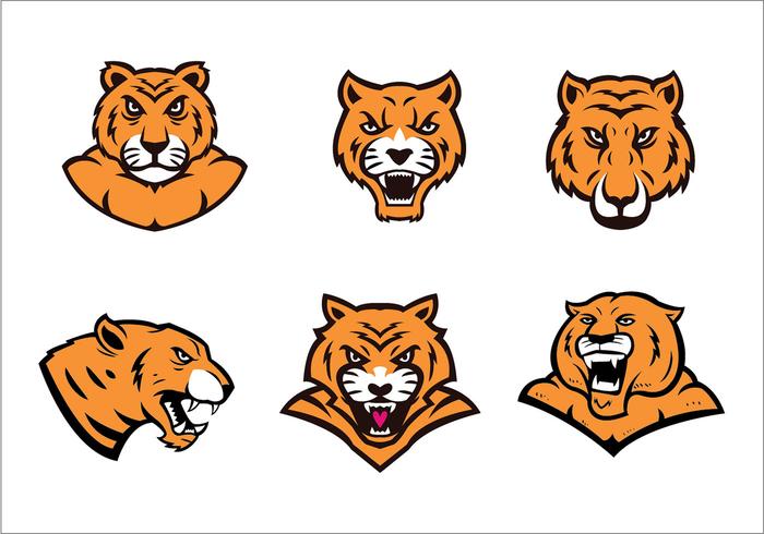 700x490 Free Tiger Logo Vector Set Stock Images