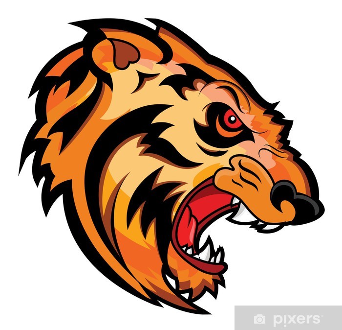 700x674 Angry Tiger Face Mascot Vector Tattoo Sticker We Live