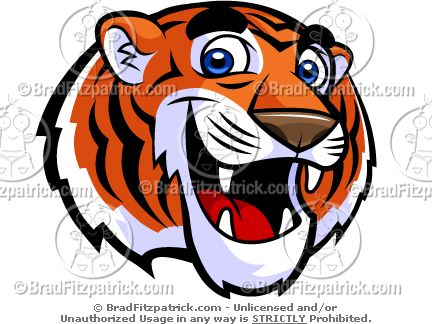 432x324 Cute Tiger Mascot Clip Art!