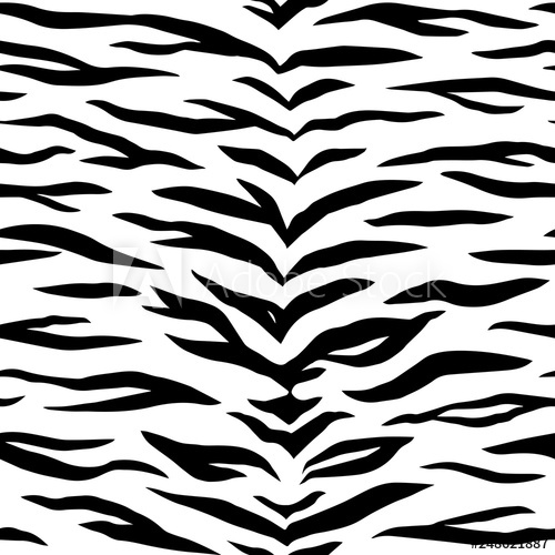 500x500 Seamless Zebra Or White Tiger Pattern Animal Print