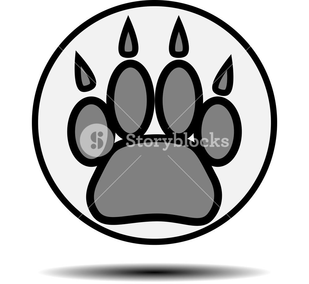 1000x920 Foot Print Animal Track Paw, Print Cat Dogor Tiger, Vector