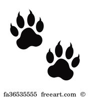 180x195 Free Art Print Of Vector Of Paw Print Freeart