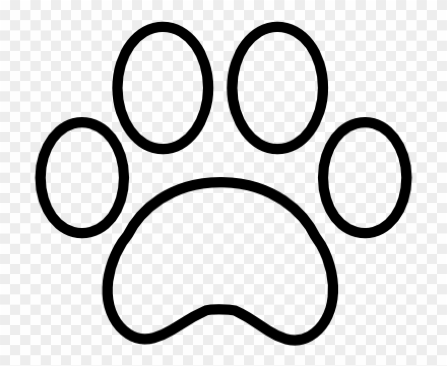 880x721 Tiger Paw Print Outline