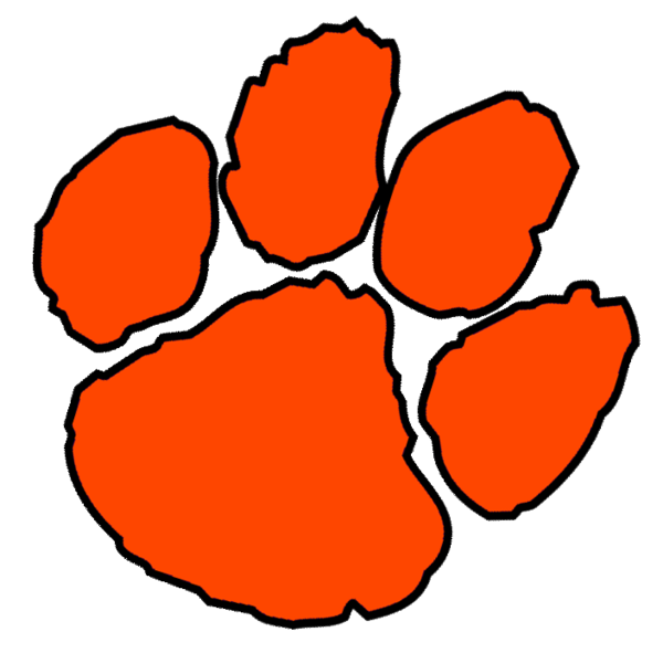600x591 Clemson Paw Print Vector Large Printables, Templates, More