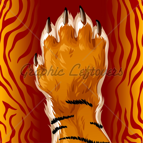 Vector Tiger Paw Gl Stock Images 500x500 Vector Tiger Paw Gl Stock Images