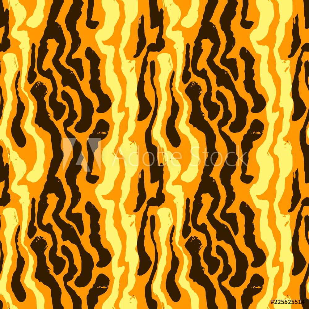 Photo Art Print Vector Illustration Tiger Print Seamless Pattern 1000x1000 Photo Art Print Vector Illustration Tiger Print Seamless Pattern