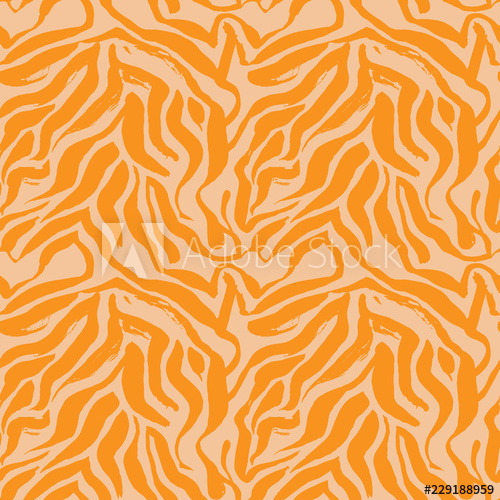 Vector Illustration Tiger Print Seamless Pattern Orange Hand 500x500 Vector Illustration Tiger Print Seamless Pattern Orange Hand