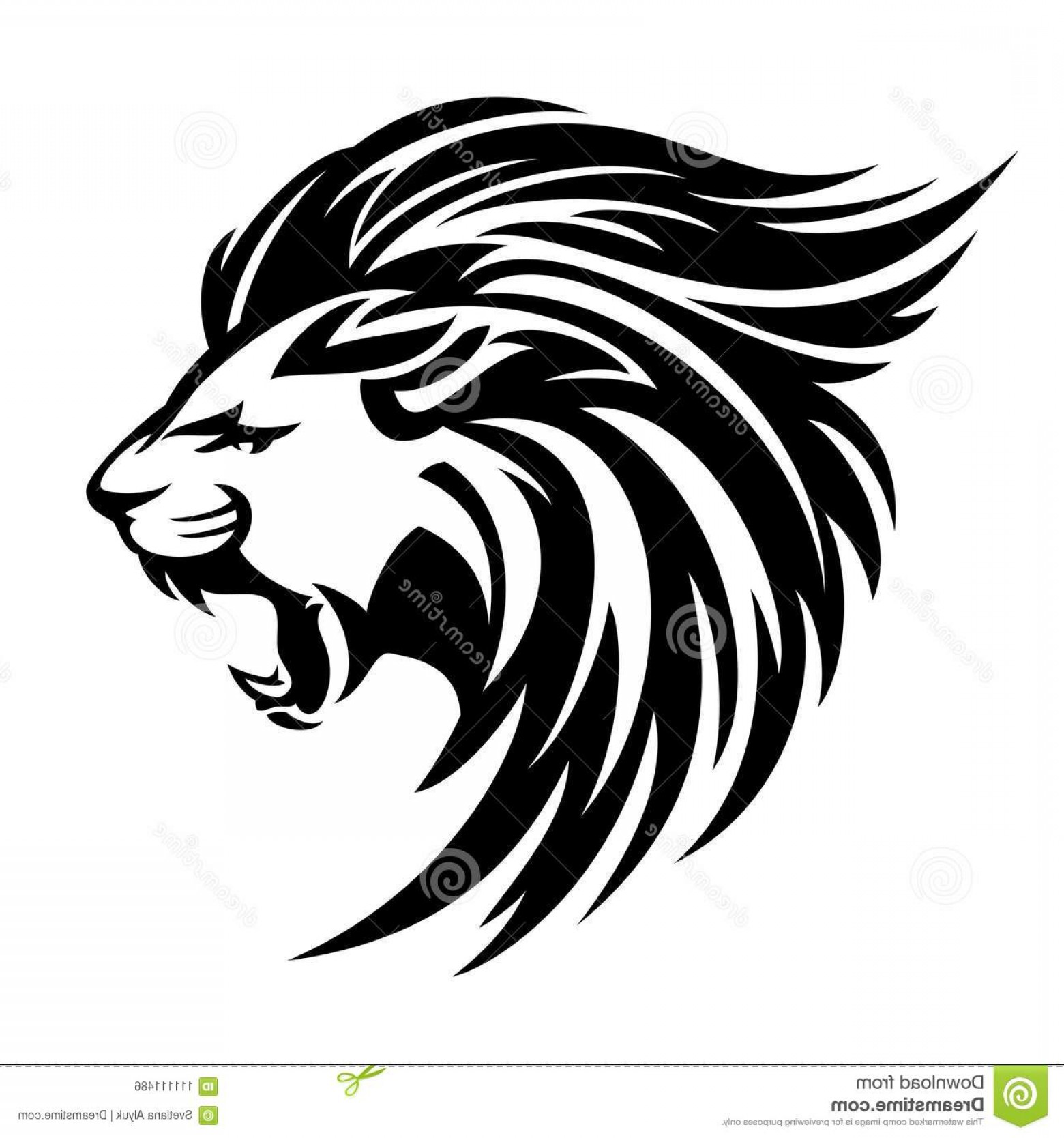 1560x1668 Roaring Lion Profile Vector Design Portrait Side View Animal Head