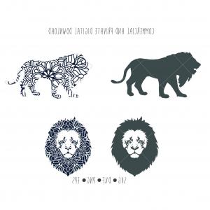300x300 Silhouette Lion Vector Illustration Logo Lion Profile Side View