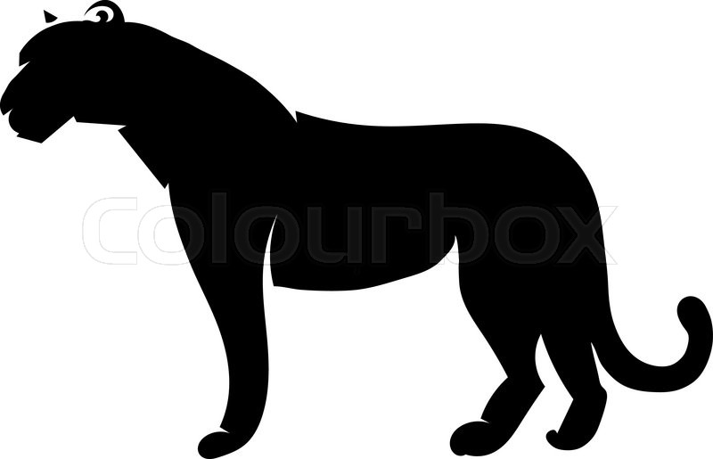 800x515 The Black Silhouette Of A Tiger Profile Isolated Vector Illustration
