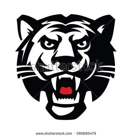 450x466 Tiger Head Profile Silhouette