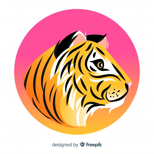 626x626 Tiger Profile Background Vector Free Download