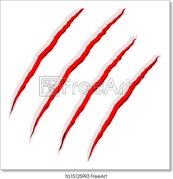 561x581 Free Art Print Of Claw Scratches Vector Freeart