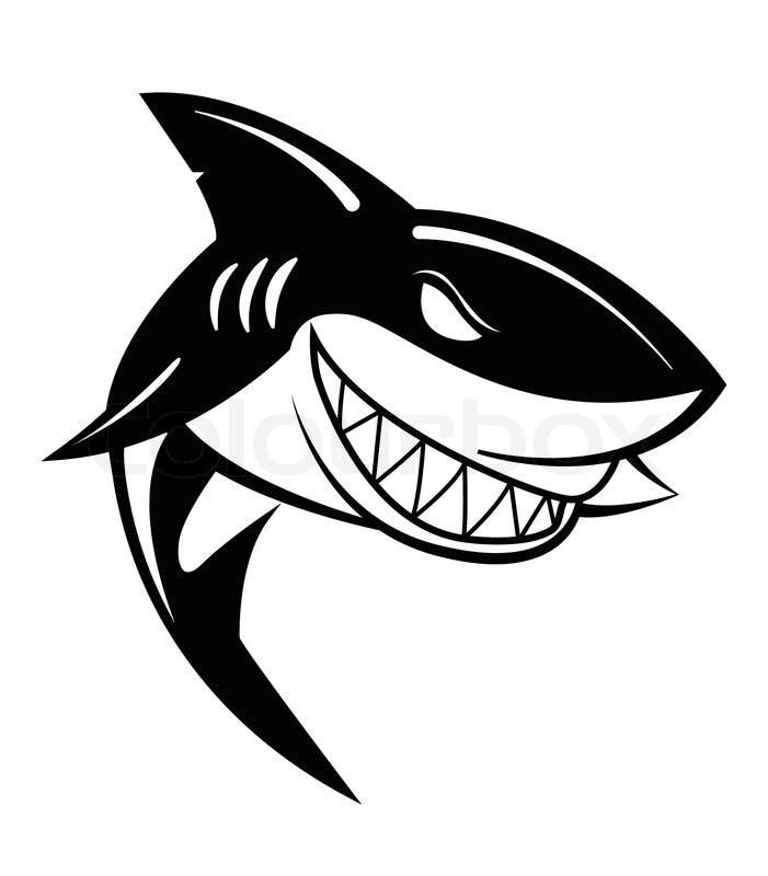 701x800 Shark Vector Illustration Stock Vector Colourbox