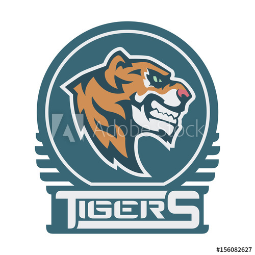 Tiger Head Mascot, Side View Vector Illustration 500x500 Tiger Head Mascot, Side View Vector Illustration