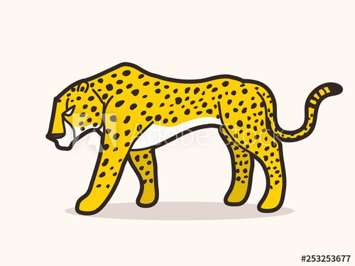 Cheetah Side View Tiger Graphic Vector 500x375 Cheetah Side View Tiger Graphic Vector