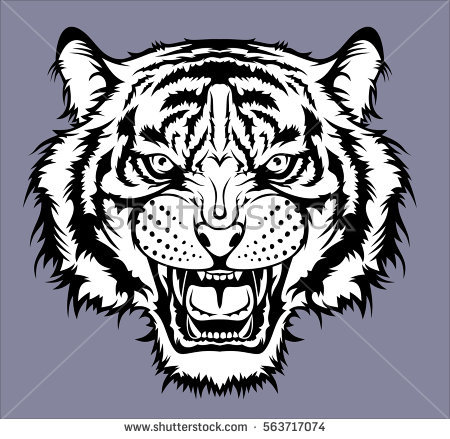 Unique Tiger Head Roaring Side View Vector Graphic Illustration 450x439 Unique Tiger Head Roaring Side View Vector Graphic Illustration