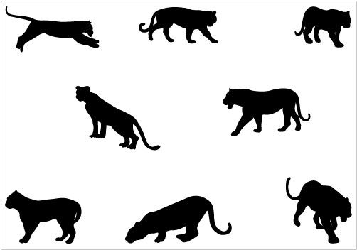 502x352 Tiger Silhouette Clip Art Silhouette Clipart Tattoo Tiger
