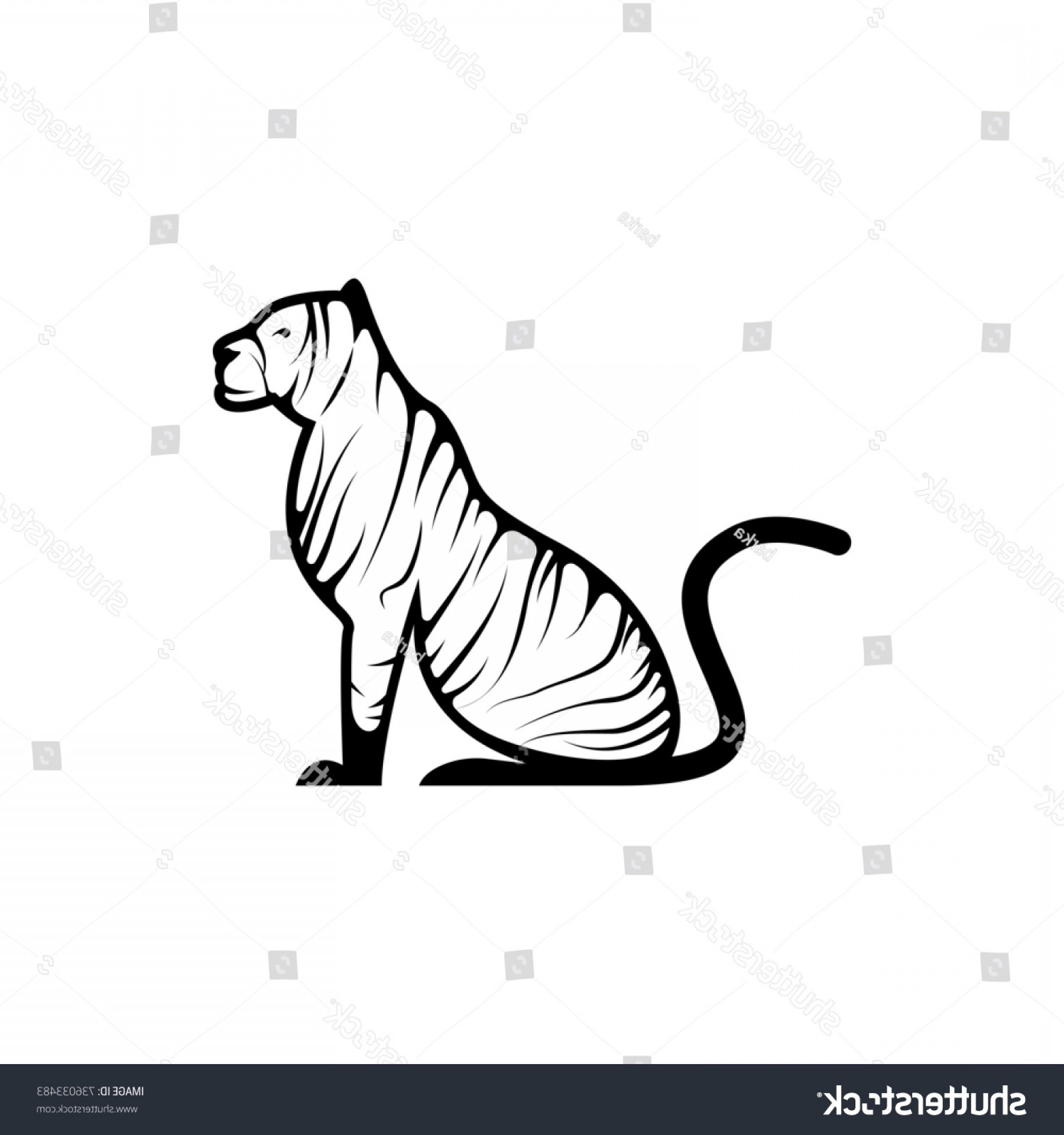 1800x1920 Tiger Silhouette Vector Art Hoodamathrun